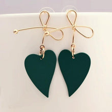 Load image into Gallery viewer, Stylish Heart Geometric Drop Earrings - earringsly