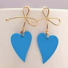 Load image into Gallery viewer, Stylish Heart Geometric Drop Earrings - earringsly