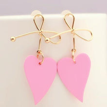 Load image into Gallery viewer, Stylish Heart Geometric Drop Earrings - earringsly