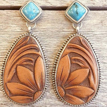 Load image into Gallery viewer, Ethnic Brown Water Drop Stone Earrings
