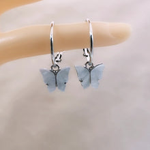 Load image into Gallery viewer, Acrylic Colorful Butterfly Hoop Earrings