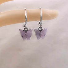 Load image into Gallery viewer, Acrylic Colorful Butterfly Hoop Earrings