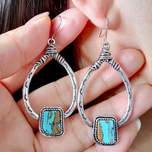 Load image into Gallery viewer, Vintage water drop dangle earrings