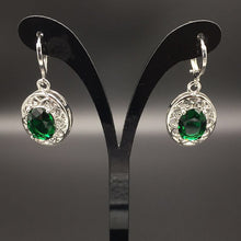 Load image into Gallery viewer, Vintage 925 Silver Ruby Drop Earrings