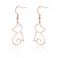 Load image into Gallery viewer, Dangle Cat cute earrings