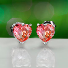 Load image into Gallery viewer, Mini Crystal Heart Stud Earrings