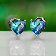 Load image into Gallery viewer, Mini Crystal Heart Stud Earrings
