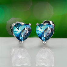 Load image into Gallery viewer, Mini Crystal Heart Stud Earrings