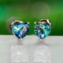 Load image into Gallery viewer, Mini Crystal Heart Stud Earrings