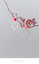 Load image into Gallery viewer, Sparkling Zircon Hollow Out Hearts Dangle Earrings
