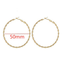 Load image into Gallery viewer, 40-80mm Exaggerated Big Smooth Circle Hoop Earrings
