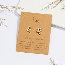 Load image into Gallery viewer, Constellation Symbol Zodiac Sign Stud Earrings
