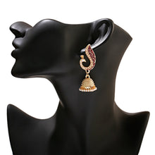 Load image into Gallery viewer, Ethnic Peacock Indian Jhumka Earrings Fashion Jewelry
