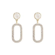 Load image into Gallery viewer, Luxury Shiny Crystal Gold Silver Color Drop Earrings
