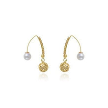 Load image into Gallery viewer, Hollow-out Ball Front Pearl Stylish Earrings
