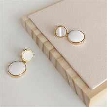 Load image into Gallery viewer, Vintage Golden Double Circle Contrast Stud Earring
