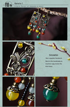 Load image into Gallery viewer, Ethnic stone beads multi-color earrings
