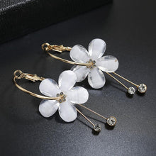 Load image into Gallery viewer, Korean Statement Flowers Tassel Acrylic Earrings - earringsly
