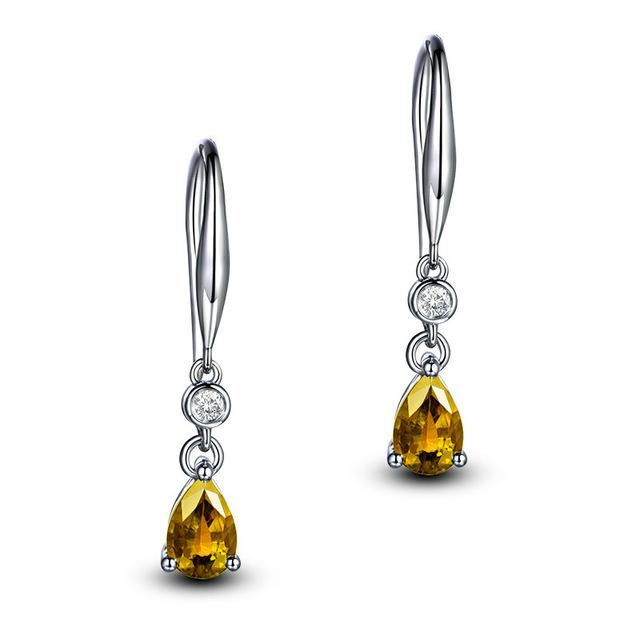 Silver 925 Elegant Simple Drop Earrings - earringsly