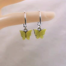 Load image into Gallery viewer, Acrylic Colorful Butterfly Hoop Earrings

