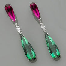 Load image into Gallery viewer, Luxury Multi color Crystal Drop Earrings

