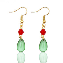 Load image into Gallery viewer, Water Drop Dangle Earrings will surely upgrade your style. The green color will add a balanced vibe to your look.
